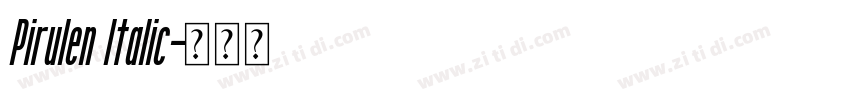 Pirulen Italic字体转换